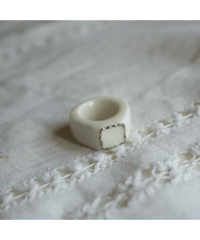ceramic silver ring <square> 7号