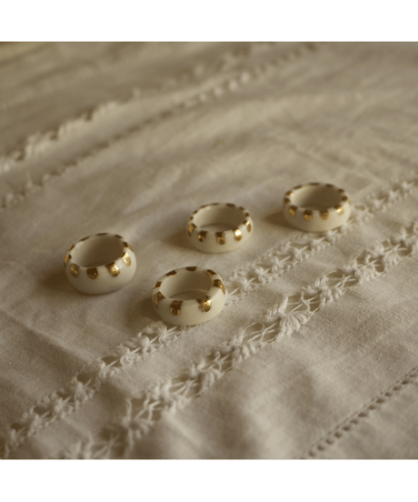 ceramic gold ring <crown> 11号