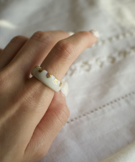 ceramic gold ring <crown> 11号