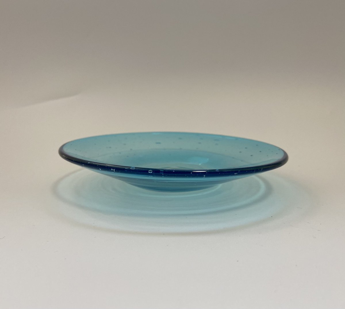 ガラス工房清天 気泡皿（小）水色 | 81okinawa's STORE