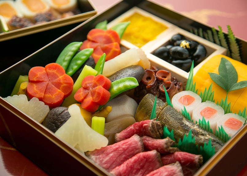 二段重　二組　お正月　おせち 山重謹製おせち[二段重 3人前][数量限定] | 山重オンラインショップ