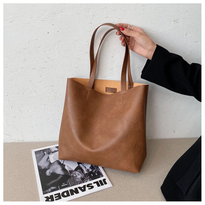 シンプルレザートートバッグ | dey