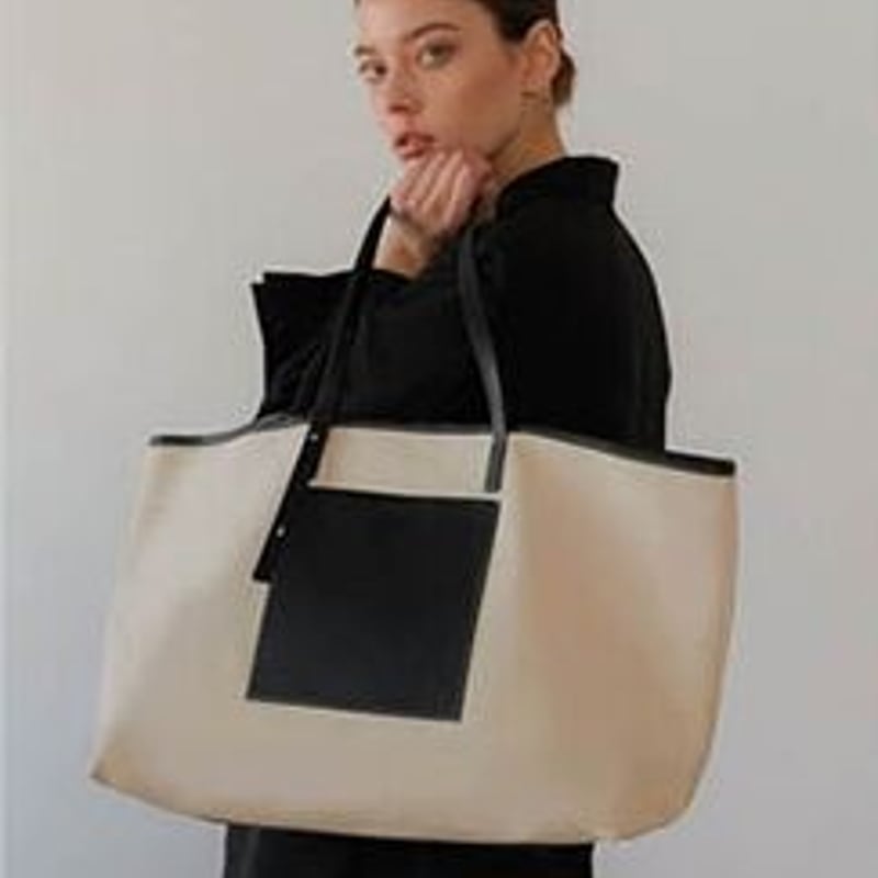 外ポケット付き大容量トートバッグ | dey