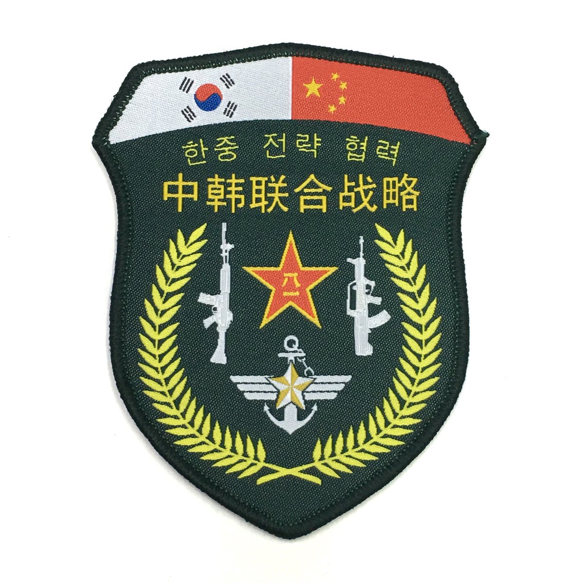 PLA・韓国軍 中韓共同戦略作戦群 部隊章 ベルクロワッペン | 大星海