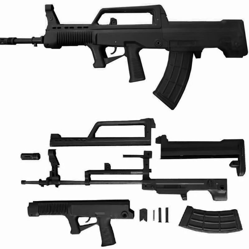 人民解放軍　中国軍　95式小銃　95式歩槍　ラバーガン　模擬銃　訓練用　難あり 分解可能】QBZ95式自動歩銃 訓練用プラスチック製ダミー | 大星海公司
