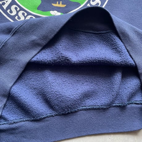 80s90s Jerzees MICHIGAN ASSOCIATIONS LAKE AND STREAM Print Sweat XL made in usa Navy