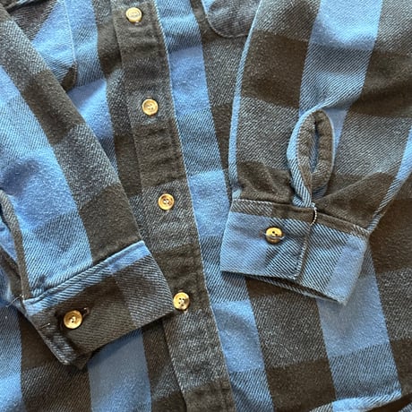 80s90s FIVE BROTHER Flannel Check Shirt M