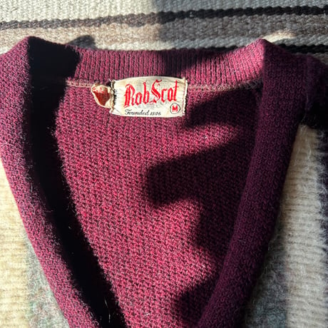 60s Rob Scot Stripe mohair cardigan M