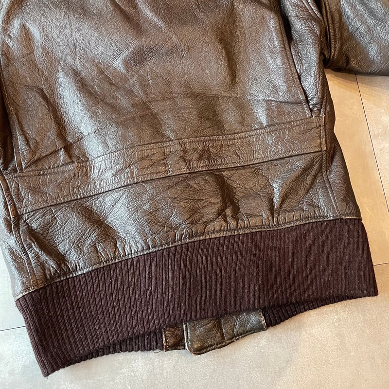 50s US NAVY G-1 Leather Flight Jacket 38 | cliq