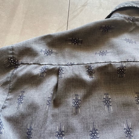70s~ KENNINGTON Patterned Rayon Open collar Shirt