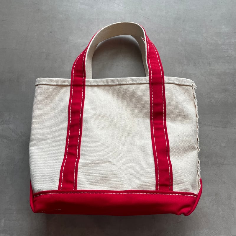 90s L.L.Bean BOAT AND TOTE made in usa Red×Whi