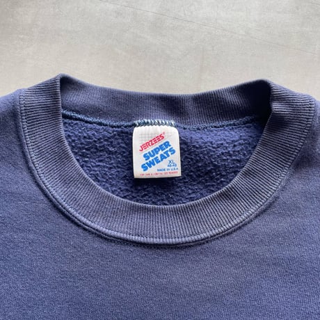 80s90s Jerzees MICHIGAN ASSOCIATIONS LAKE AND STREAM Print Sweat XL made in usa Navy