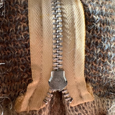 60s Zip up mohair sweater