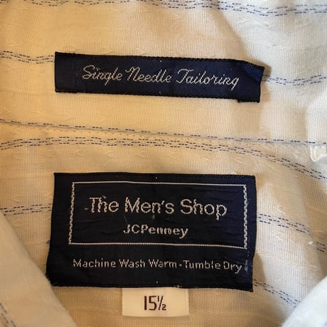 70s JCPenney Stripe Design Shirt s/s 15 1/2