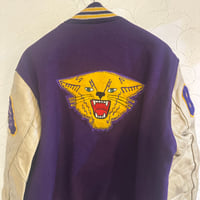 70s Delong Varsity Jacket 40 Wild cat