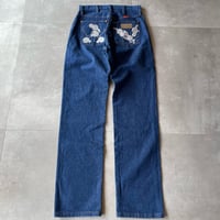 90s Wrangler Flower Design Denim Pants W74