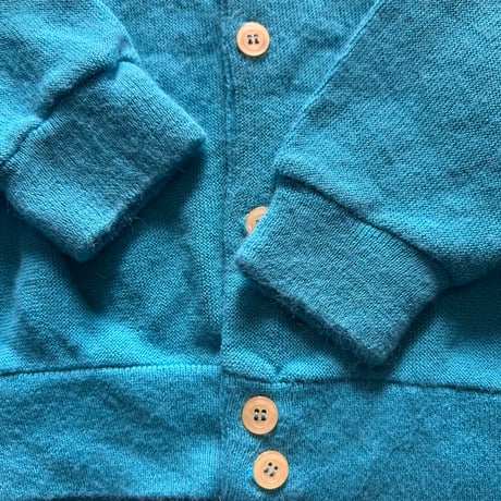 80s SANSABELT Acrylic Cardigan Lightblue XL USA