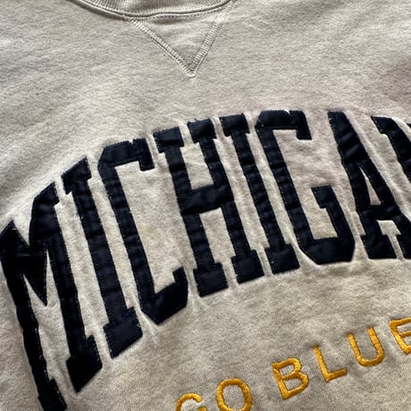 90s Russell Athletic "MICHIGAN GO BLUE" M Made in Usa グレー