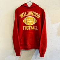 80s Russell Athletic WILDWOOD FOOTBALL “PACKERS” Print Hoodie S made in usa Red