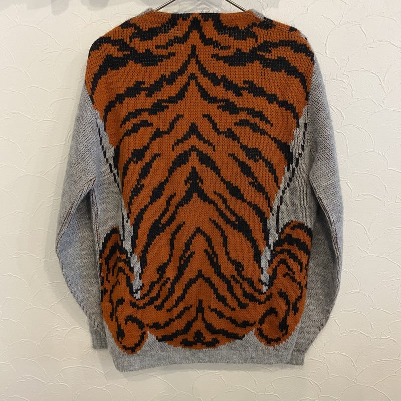 60s Jantzen Tiger Design Wool Knit M | clique v...
