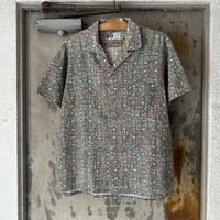 60s Sears Sportwear Opencaller Shirt 15 1/2 幾何学print