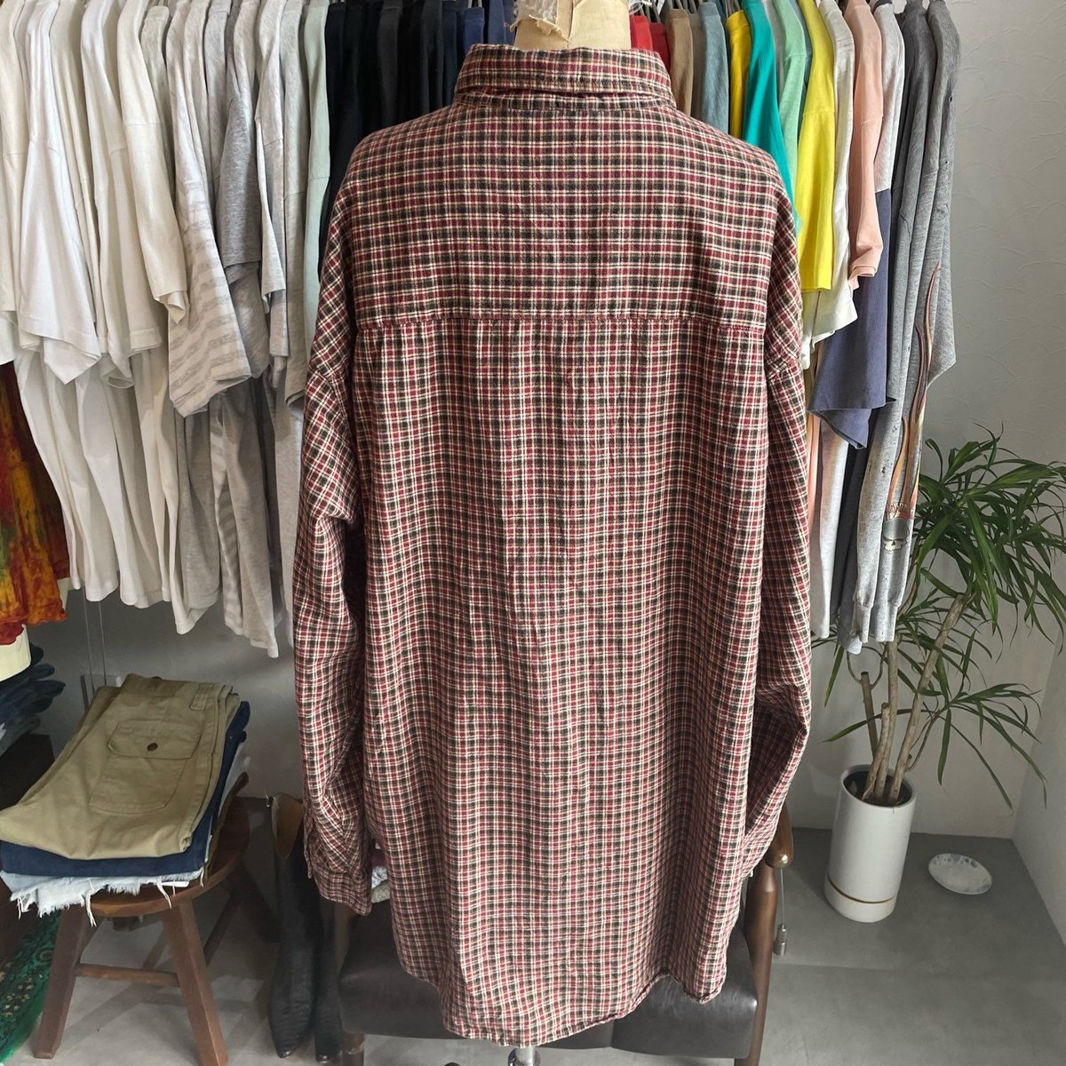 90s KHAKIS ARROW チェック長袖シャツ BIGOXFRDレア L 90s KHAKIS ARROW チェック長袖シャツ BIGOXFRDレア M