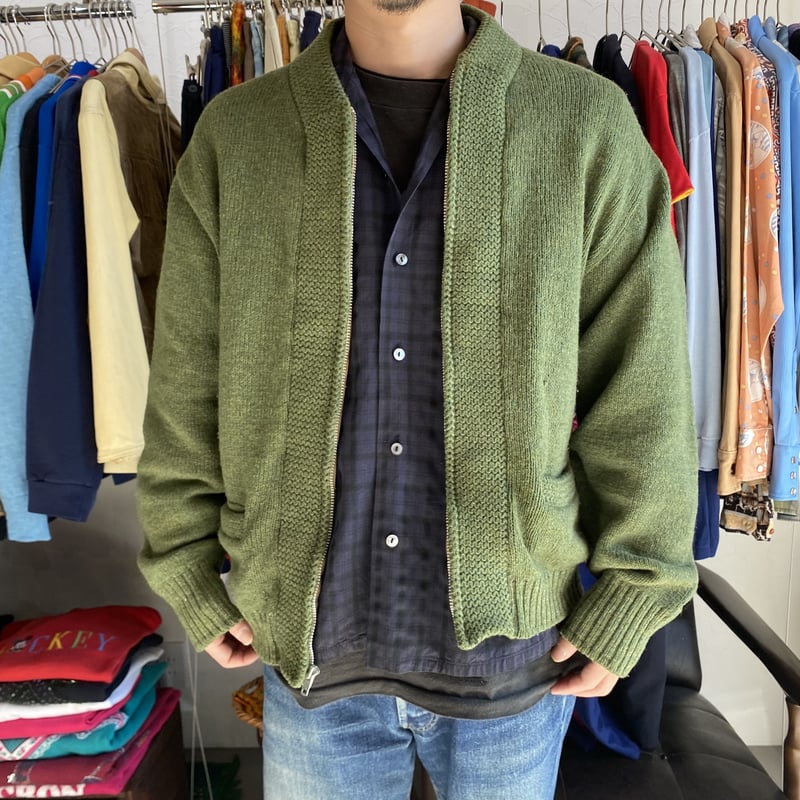 60s 70s Pelham Zip Knit Cardigan L | clique vin