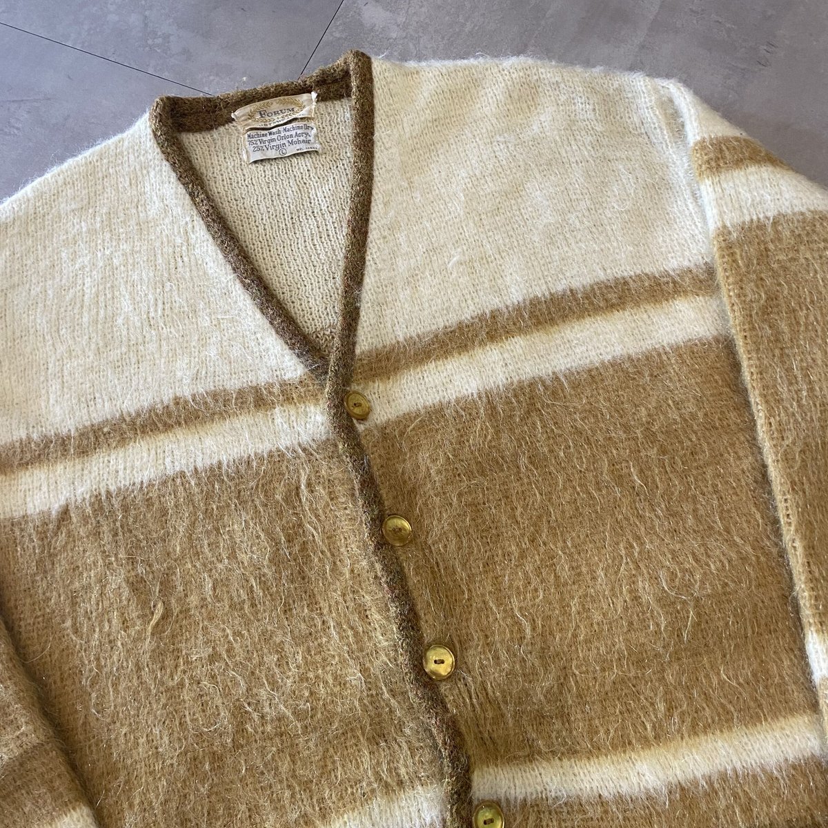 50s60s FORUM Mohair Cardigan L