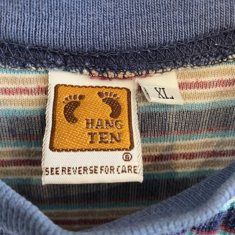 70s HANG TEN パイルボーダーT-shirt XL | clique vintage 70s HANG TEN パイルボーダーT-shirt XL | clique vintage