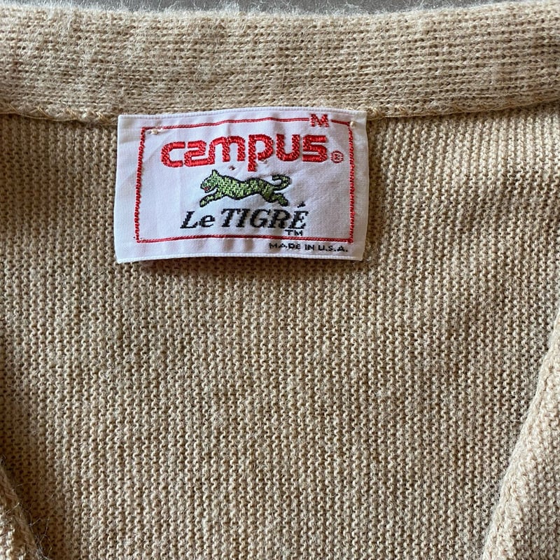 80s Campus Le TIGER Acrylic Cardigan M | clique 80s Campus Le TIGER Acrylic Cardigan M | clique