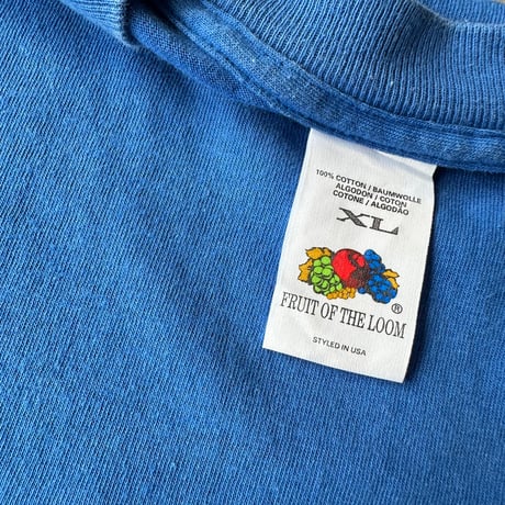 90s Fruit of the loom one point T-shirt XL Bule
