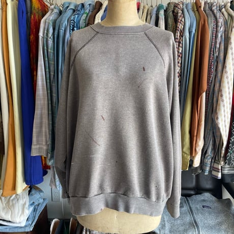 80s Tultex Raglan Sweat 炭黒
