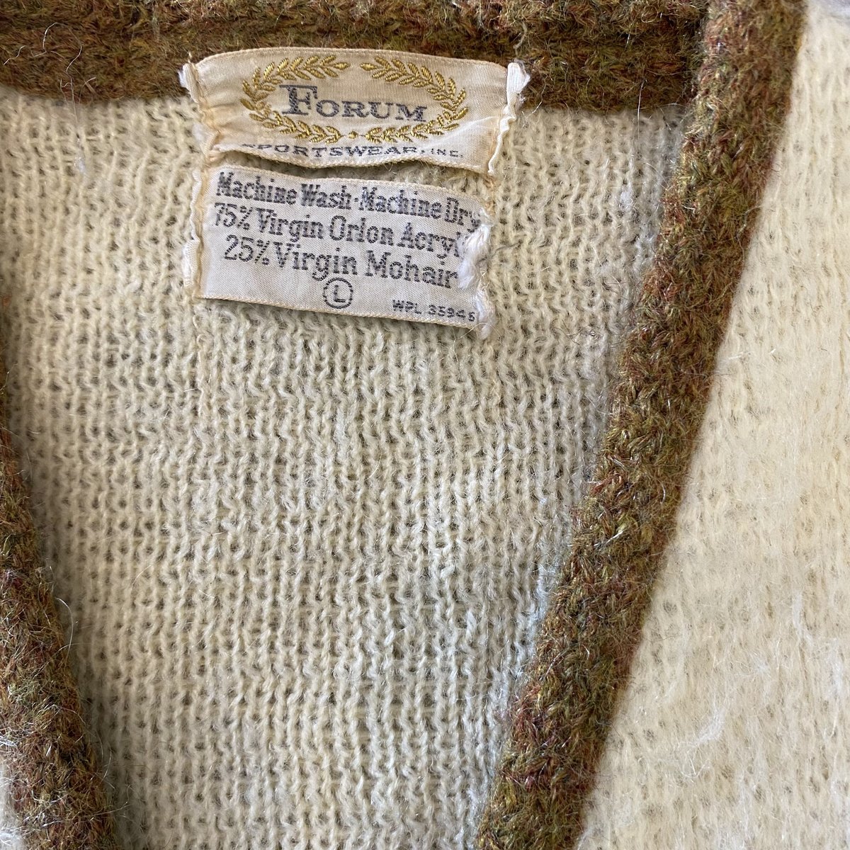 50s60s FORUM Mohair Cardigan L