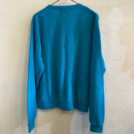 80s SANSABELT Acrylic Cardigan Lightblue XL USA