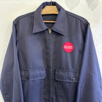 60s Whipcord Work Jacket Sears patch 40 ネイビー
