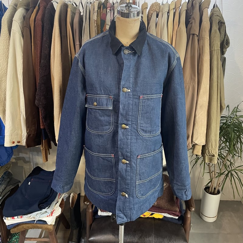 80's Sears WORK OUTERWEAR COVEVALL古着 80s Sears Work Leisure Denim Coverall M | cliqu