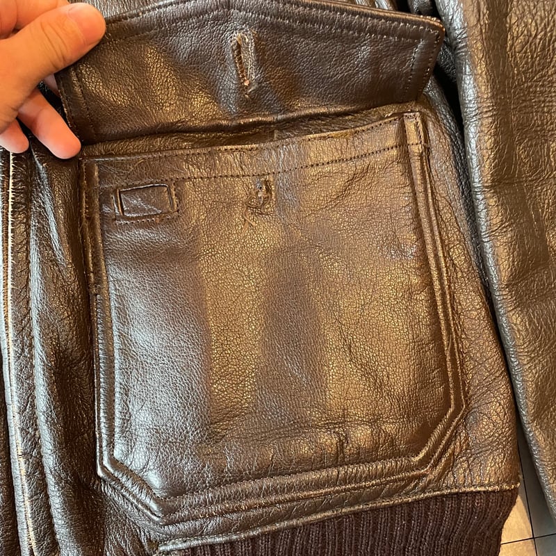 50s US NAVY G-1 Leather Flight Jacket 38 | cliq