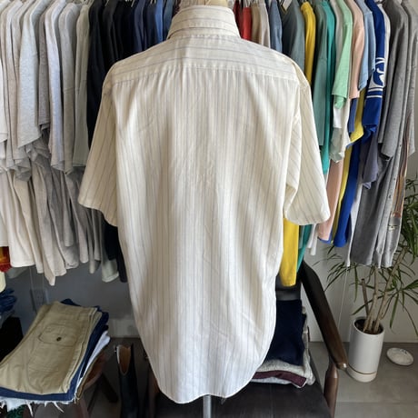 70s JCPenney Stripe Design Shirt s/s 15 1/2