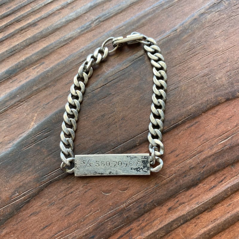 40s ID bracelet ビンテージ　ww2 クリックポスト185円も可】40s USAF ID BRACELET WW2 ID