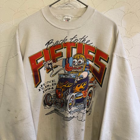 90s Back to the FIFIES Sweatshirt FOTL XL  Ed Roth Hot Rod