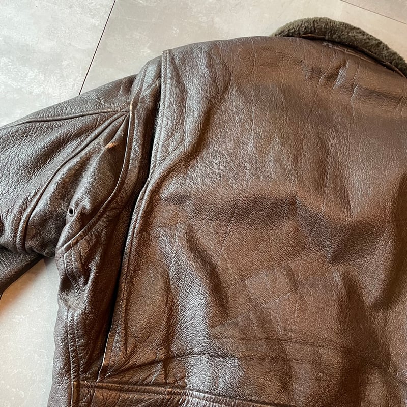 50s US NAVY G-1 Leather Flight Jacket 38 | cliq