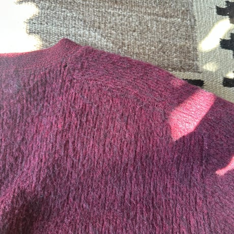 60s Rob Scot Stripe mohair cardigan M