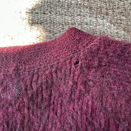 60s Rob Scot Stripe mohair cardigan M