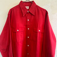 70s BIG MAC Jc penney Flannel Shirt シャモアクロス　16 1/2 L RED