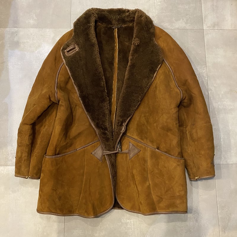 80s~ FRIITALA FINLAND Sheepskin leather Coat ムー