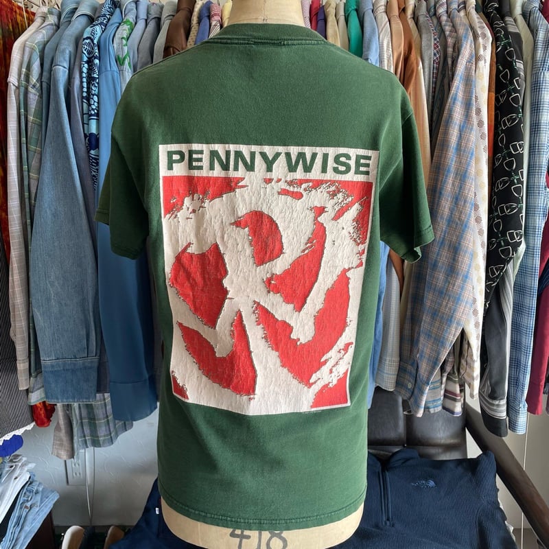 90s PENNYWISE T-shirt S Green | clique vintage&