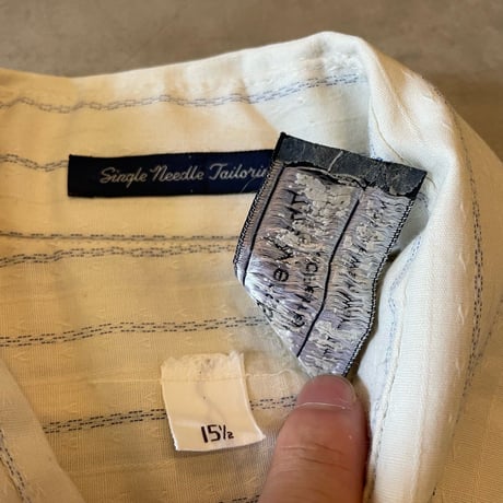 70s JCPenney Stripe Design Shirt s/s 15 1/2