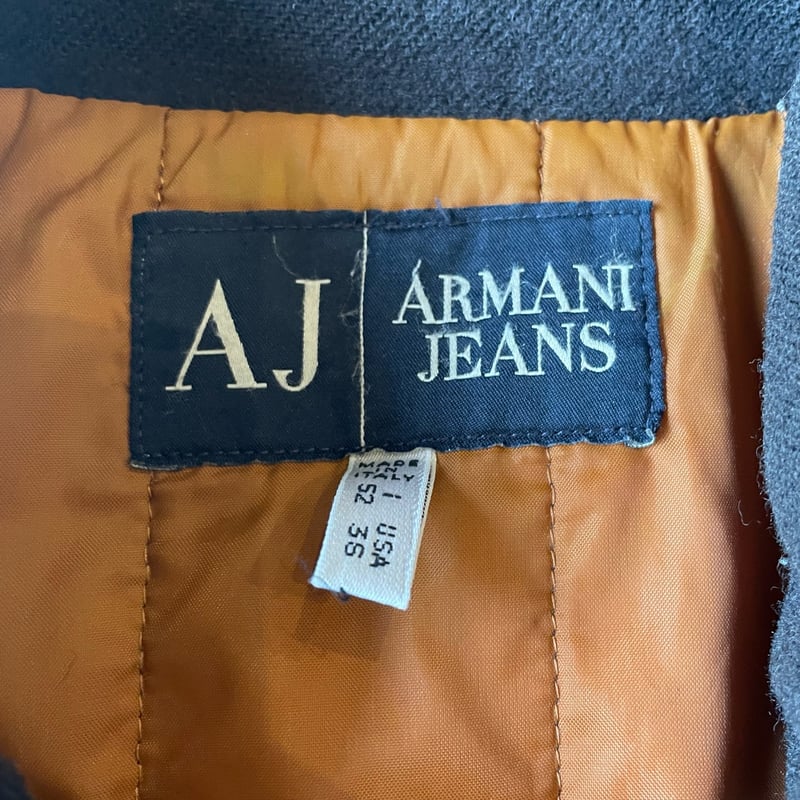 90s Armani Jeans Wool Zip up Jacket 52 made in