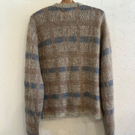 60s Zip up mohair sweater
