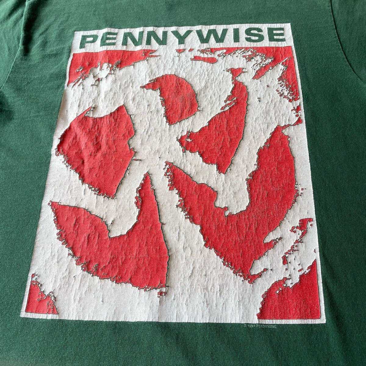 90s PENNYWISE T-shirt S Green | clique vintage&